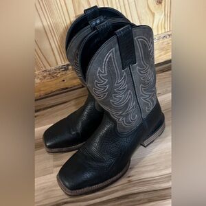 Classic Black & Gray Men's/womens Western Cowboy Boots